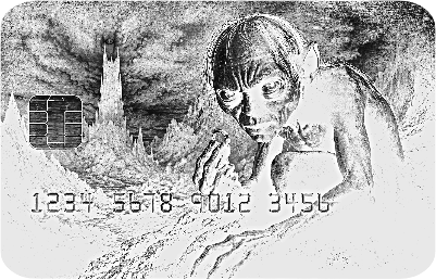 Gollum fake ec card.xs