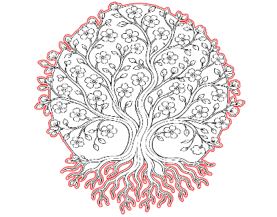 Arbre floral en découpe extérieure.xs