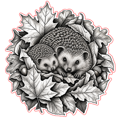 Igel im Blätterhaufen.xs