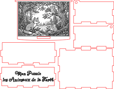 Mon Puzzle les Animaux de la Forêt et sa boîte.xs