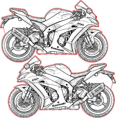 support Téléphone  Moto Kawasaki.xs