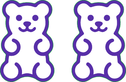 gummy bear studs.xs