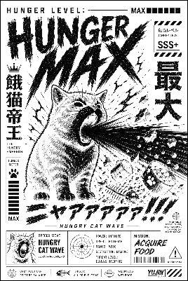Hungry cat cuadro.xs