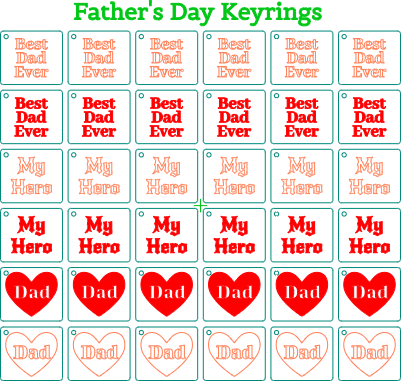 Fathers Day keyrings.xs