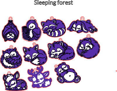 Keychains - Sleeping Forest.xs