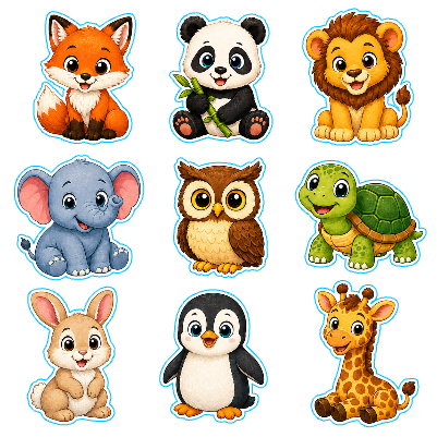 Print and cut - Cute animals - M2.xs
