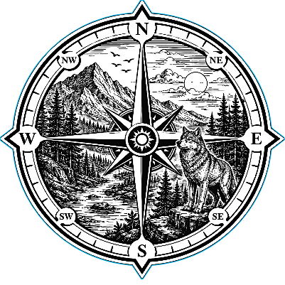 Wolf Compass Scenic Cut and Engrave.xs