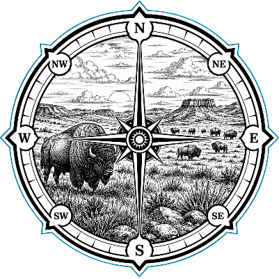 Bison Compass Scenic Cut and Engrave.xs