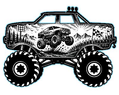 Monster Truck Scenic Cut and Engrave.xs