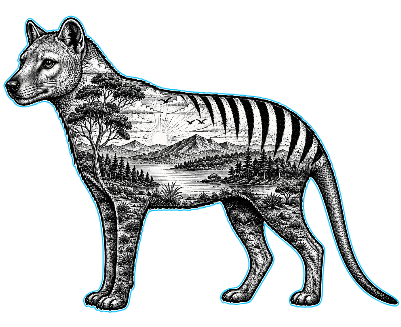 Tasmanian Tiger Scenic Cut and Engrave.xs