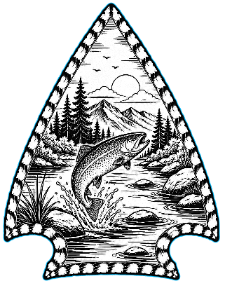 Trout Arrowhead Scenic Cut and Engrave.xs