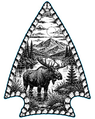 Moose Arrowhead Scenic Cut and Engrave.xs