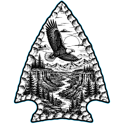 Arrowhead Eagle Flight Scenic Cut and Engrave.xs