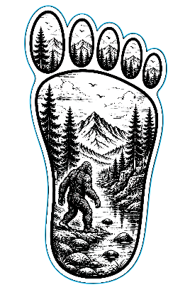 Bigfoot Paw Print Scenic Cut and Engrave.xs