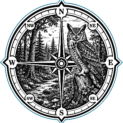 Owl Compass Scenic Cut and Engrave.xs