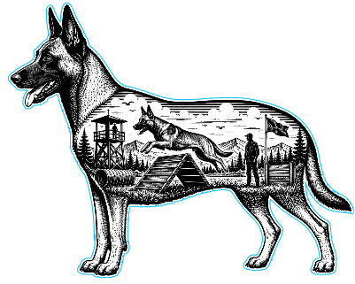 Belgian Malinois Scenic Cut and Engrave.xs