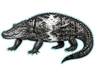 Alligator Scenic Cut and Engrave.xs