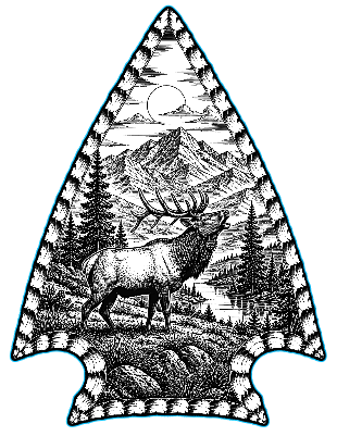 Elk Arrowhead Scenic Cut and Engrave.xs