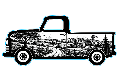 Vintage Truck Scenic Cut and Engrave.xs