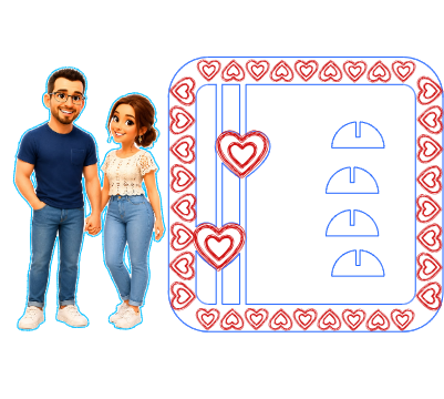 cuadro corazones para poner imagenes pixar.xs