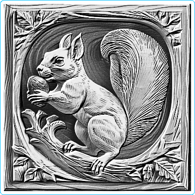 Eichhörnchen 3D Relief.xs