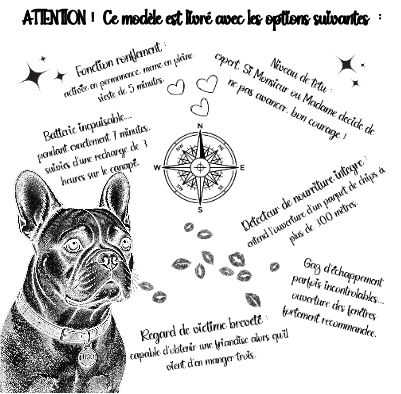 Plaque céramique bouledogue francais.xs